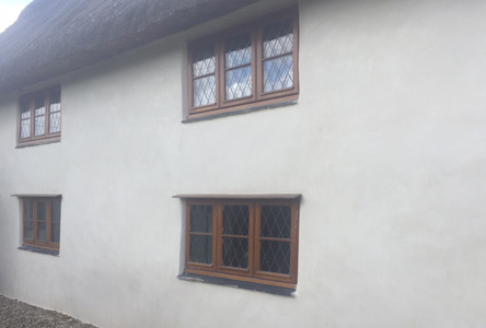 Finished example of traditional lime plaster